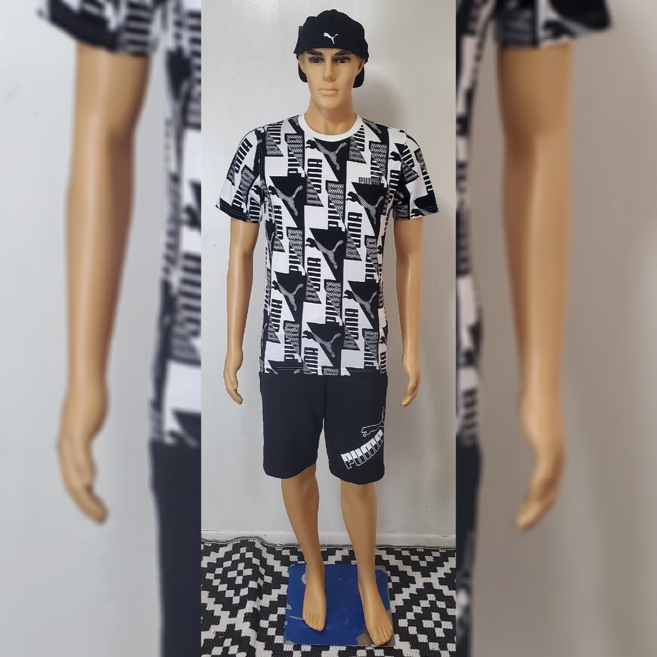 PUMA POWER AOP TEE MEN'S REGULAR FIT SHORT SLEEVE COLLECTION 2022 SIZE S WHITE