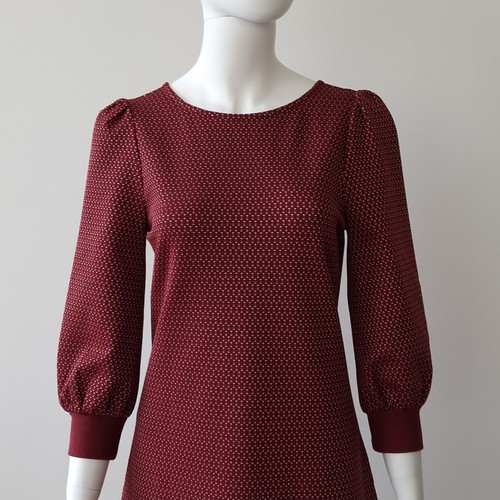ABITO MAX&CO MAX MARA SHIFT JERSEY S 36 US4 UK8 MISTO COTONE BORDEAUX - Foto 2 di 10