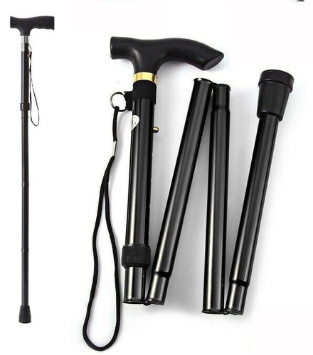 Adjustable Walking Cane Aluminum Walking Stick Folding Collapsible Travel Hiking - Picture 13 of 20