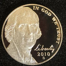 2010-S JEFFERSON NICKEL PROOF * DIRECT FROM SET * GUARANTEED GEM #M1