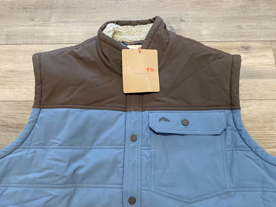Chaleco Simms Pesca Cardwell Para Hombres XXL Sherpa Forrado Tormenta Nogal Foto 2 de 4