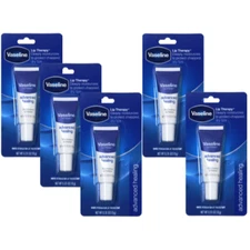 5 Pack Vaseline Lip Therapy Advanced Formula 0.35Oz Each