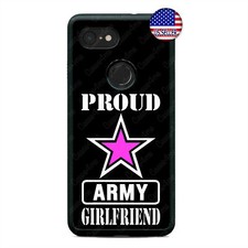 Google Pixel 3 3XL 2XL US Army Girlfriend Pink Star Proud Hard Custom Case Cover
