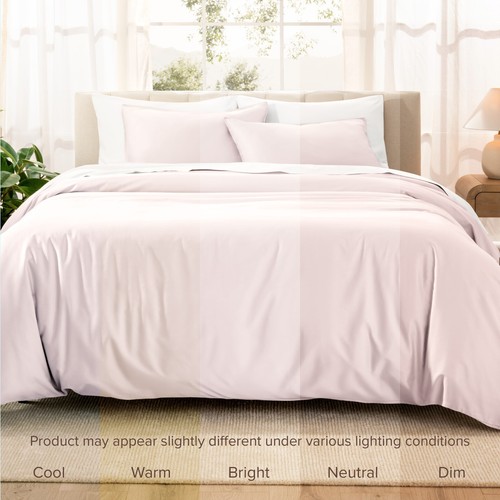 Bare Home Organic Cotton Sateen Duvet Cover Set - Smooth Sateen Weave - Picture 23 of 71