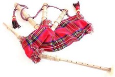 DEURA USA Baby Child's Bagpipe Rose Wood Royal Stewart Cover  Cord with Reed
