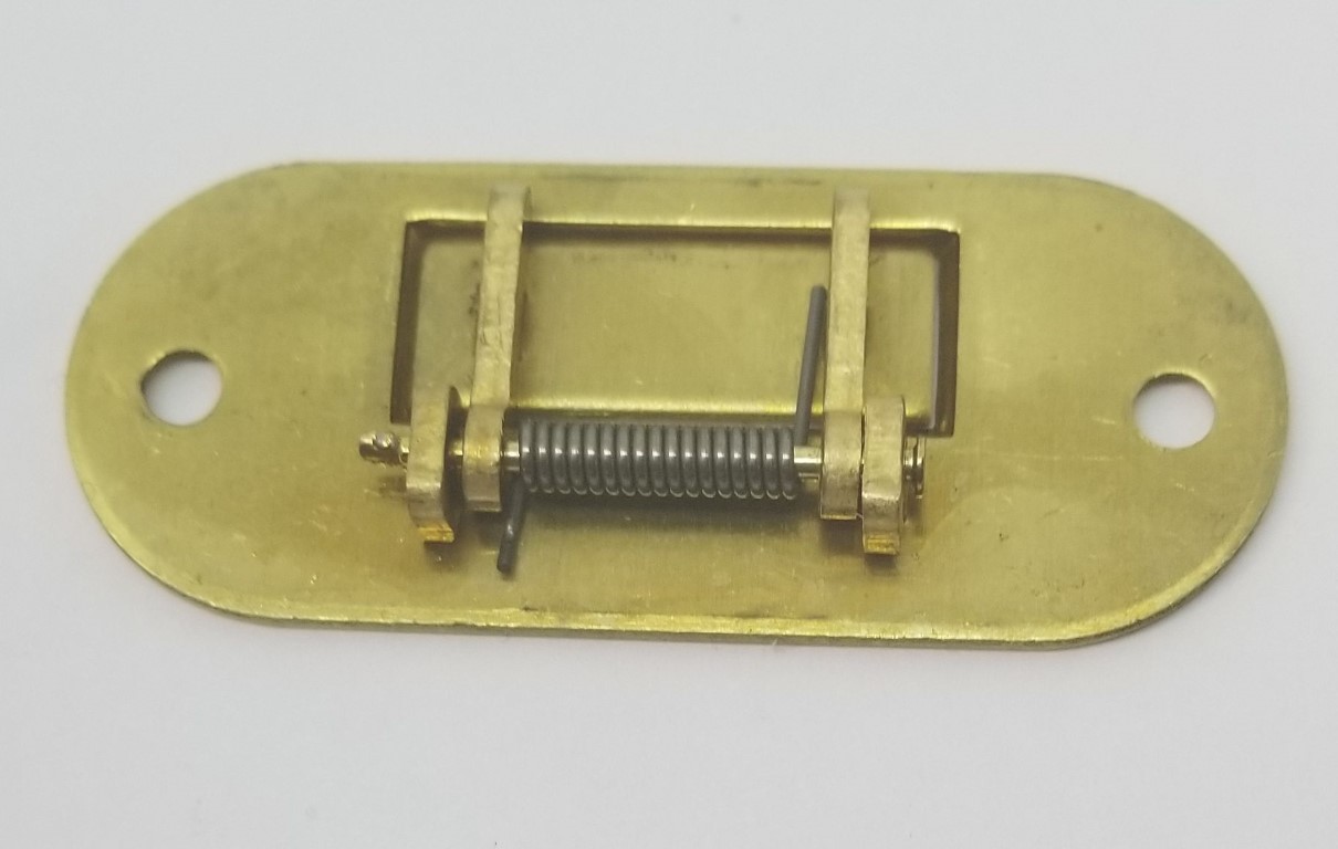 Full Mortise ROLL TOP DESK LOCK SET rounded plates brass Lock Catch