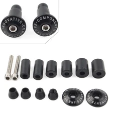 Black Motorcycle 7/8'' Handle Bar End Cap Handlebar Grips Cap Plugs Dirt Bike