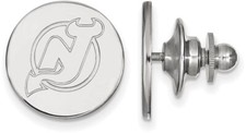 14K White Gold NHL New Jersey Devils Lapel Pin by LogoArt