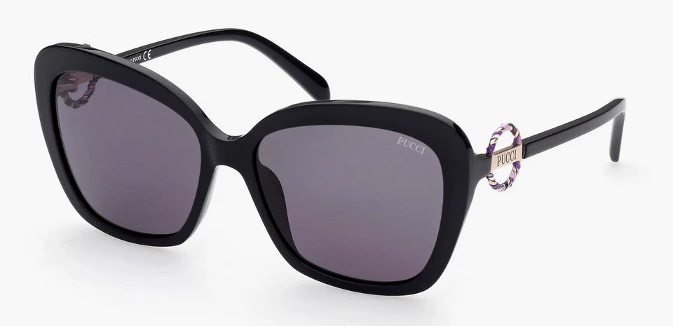 Gafas de sol Emilio Pucci negras Cateye 58 mm nuevas con etiquetas Foto 3 de 4