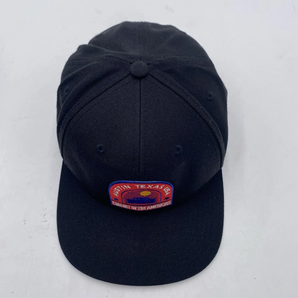 Sombrero Circuito de América Fórmula Carreras F1 Austin Texas SnapBack Negro Billete Plano Foto 4 de 4