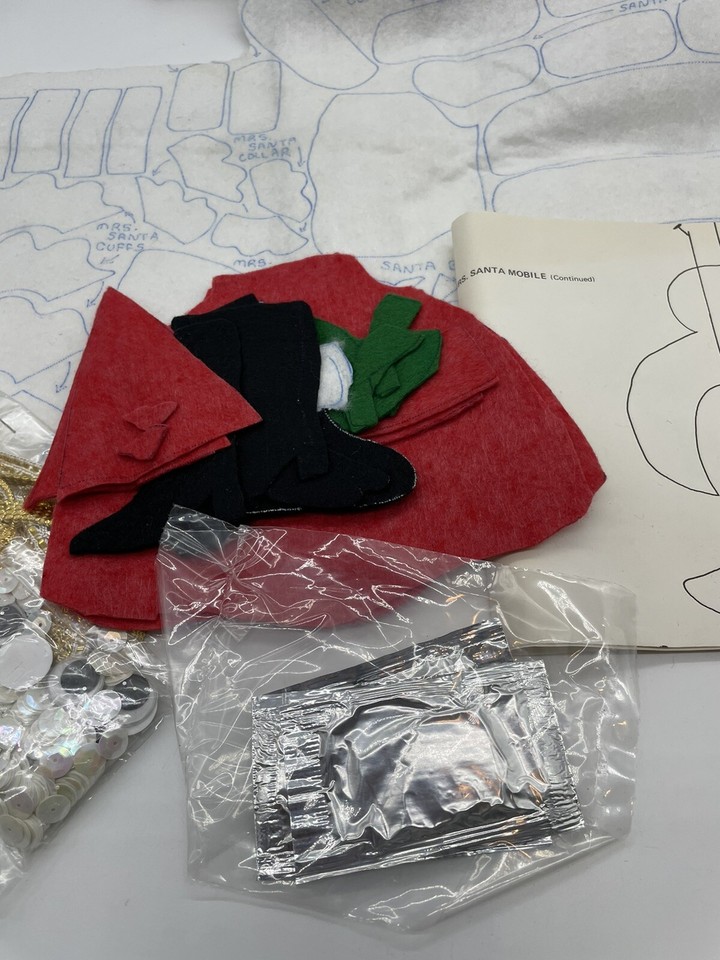 Vintage Mr Mrs Santa Christmas Holiday Craft Kit Mobile Leeward eBay