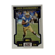 2023 Score Football  Zach Charbonnet Rookie Card #320 Seattle Seahawks. rookie card picture