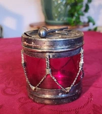 F.B. Rogers Silver Co. Figural "Red Drum" Jam Server Great Patina Vintage
