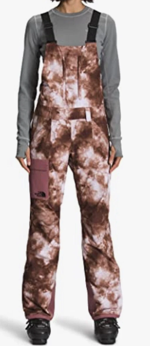 The North Face Women's Freedom Ski Snow Bib Pant Wild Ginger (Brown) Black Sz M
