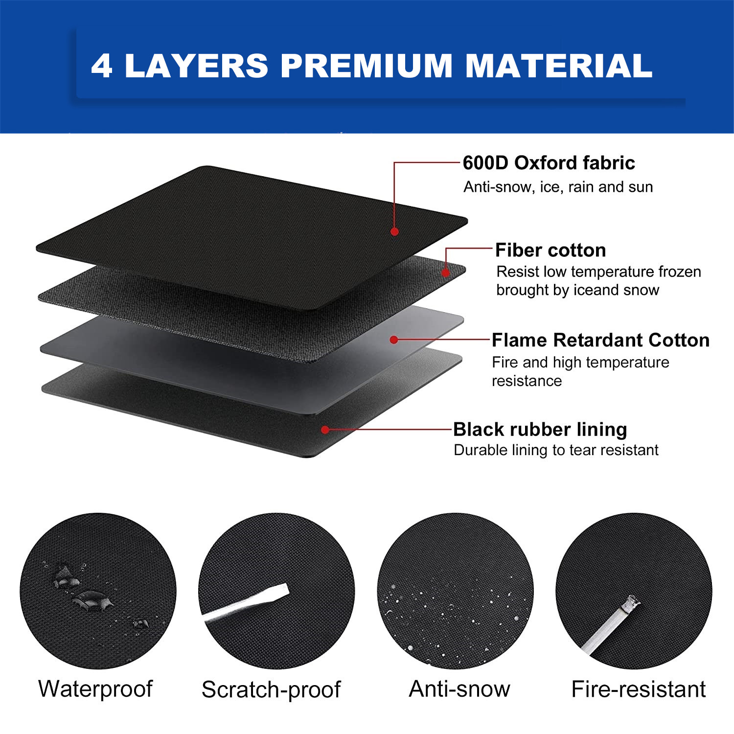 For Ford Car Magnetic Windshield Snow Cover Winter Frost Guard Ice Protector