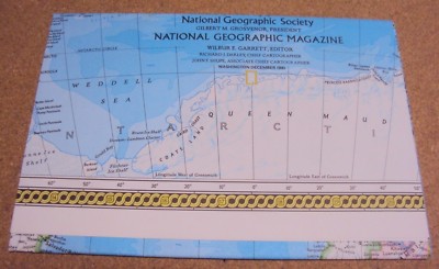 World Map 1981 National Geographic December 1981 Supplement Map/Poster The World ...