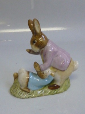 Beatrix Potter Mr. Benjamin Bunny & Peter Rabbit Beswick Figurine