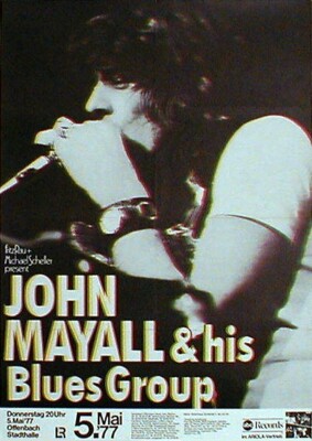 JOHN MAYALL rares Konzertplakat von 1977 (Kieser)