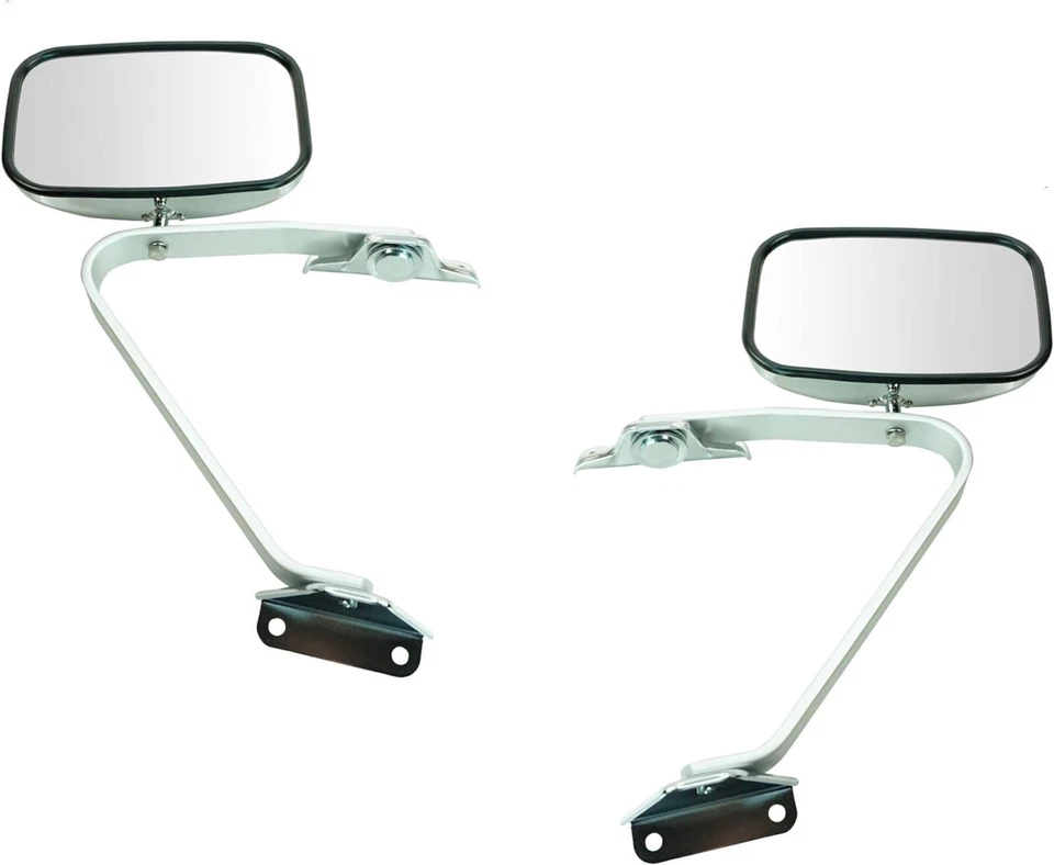 Mirrors For 1980-1996 Ford Truck Bronco XL XLT Pair Manual Check Mount Bracket - Imagem 2 de 4