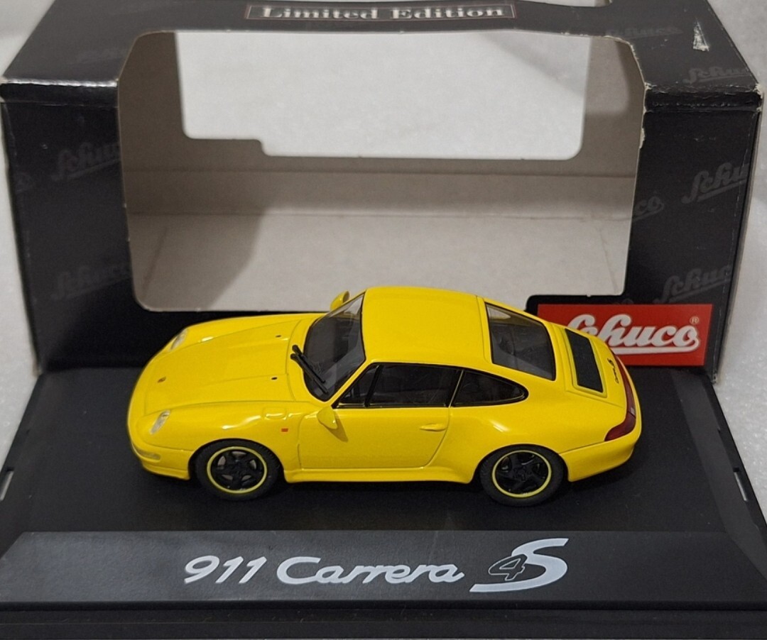 Porsche 911 993 Carrera 4S 1995 Yellow 1:43 Schuco 04154Y