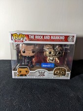 Funko Pop 2 Pack WWE ROCK and MANKIND Vinyl Figures Walmart Exclusive New