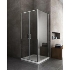 BOX DOCCIA PORTA SALOON + LATO FISSO, VETRO TEMPERATO EASYCLEAN 6 MM, 70X100CM