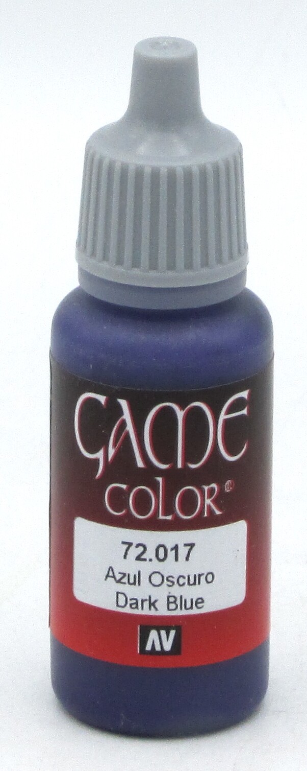 Vallejo 72.017 Dark Blue (17ml Bottle) Game Color Acrylic Paint Deep