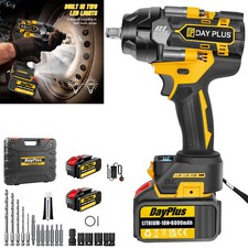 2500Nm Cordless Electric Impact Wrench 1/2" Drill Gun Ratchet Driver 3 in 1 Tool