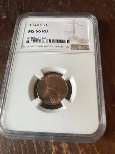 1944 S Lincoln Cent graded MS 66 RB by NGC Rare Specimen None On eBay