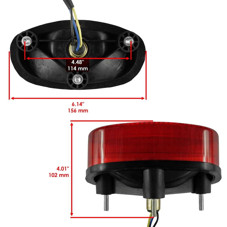 Caltric Rear Brake Taillight For Yamaha Raptor 660R 2002-2005 5LP-84700-11-00 - Image 2 of 4