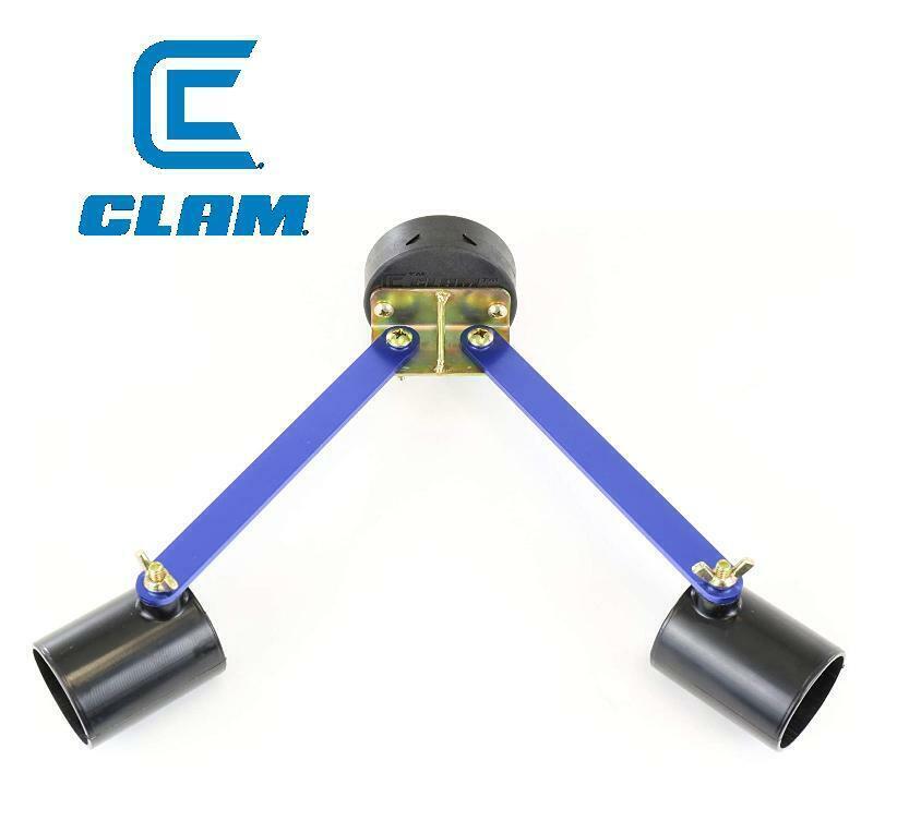 clam ice fishing pole case Clam Clamlock Horizion Dual Rod Holder For Ice Fishing Hub 15401