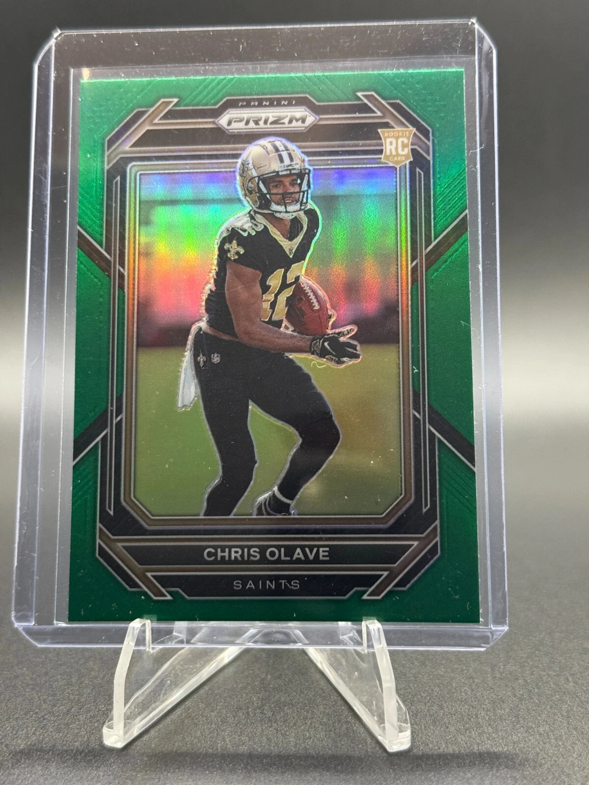 2022 Panini Prizm Chris Olave Green Prizm Rookie RC #310 Saints