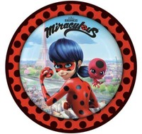Teller Miraculous Ladybug 8 StüCk Rund 23 Cm Tisch-Deko Kindergeburtstag
