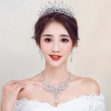 3 PC Bridal, Prom, Pageant, Crystal Tiara Set