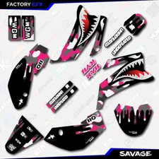 Gray & Pink Savage Racing Graphics kit fits 08-25 Yamaha TTR110 TTR 110 Custom