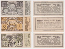 10, 20 and 50 Heller Banknote Zell an der Ybbs (145836)