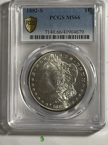 1882-S Morgan Silver Dollar, PCGS MS-66, Rim Toning Gem Unc!