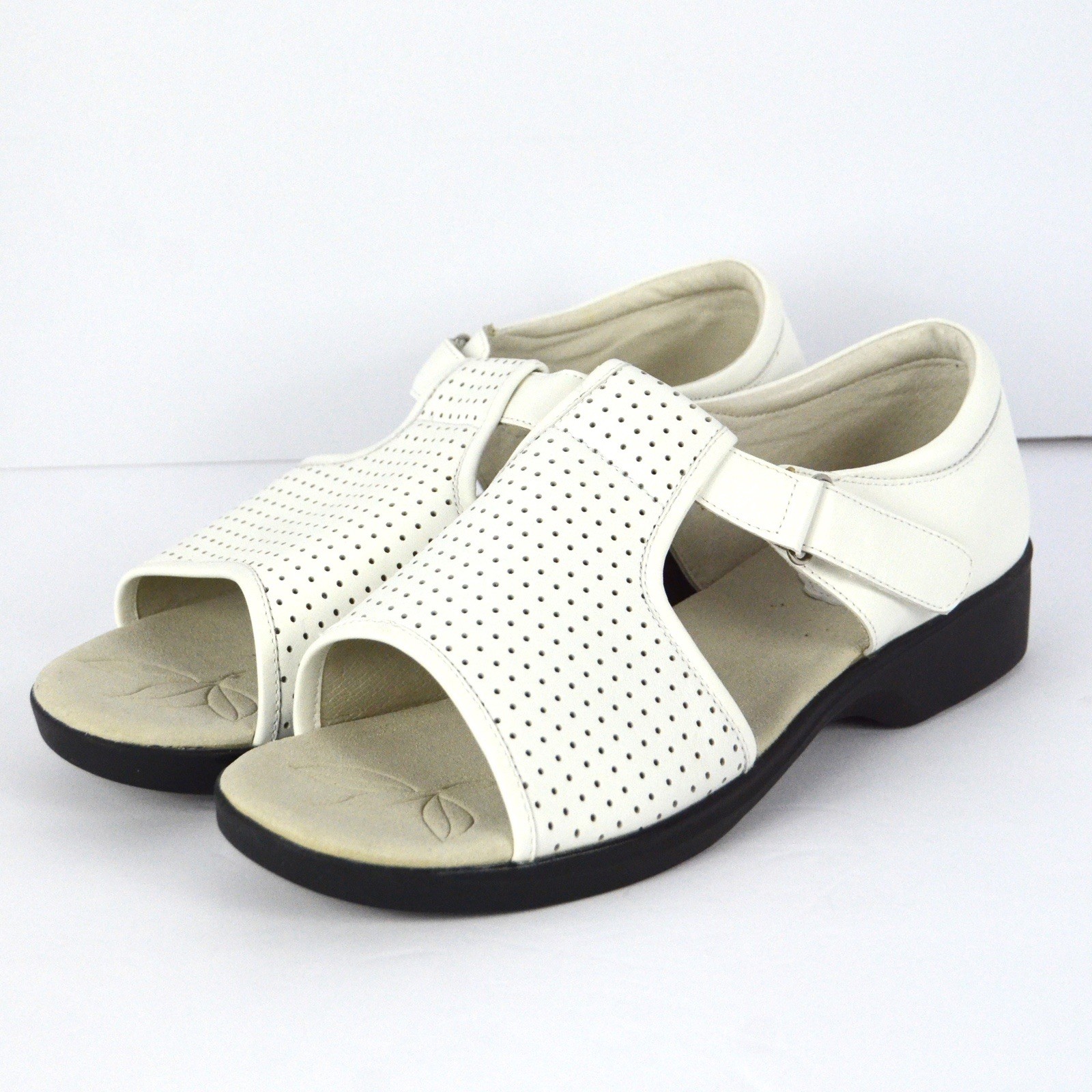 APL Propet Sandali da donna bianchi Jetty Walker larghi 10 (con D)