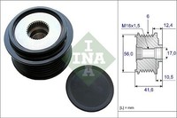 INA Generatorfreilauf FüR VW Polo,Scirocco,Sharan,Tiguan,Touran,Transporter