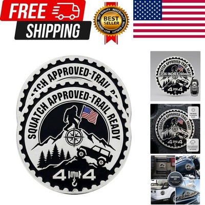 2 pcs Car Emblem 4 x 4 Metal Automotive Badge 3D Metal Car Badges Emblems Rou...
