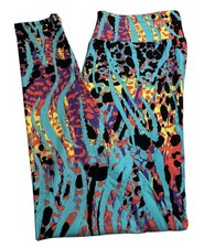 LuLaRoe Leggings TC2 Tall Curvy 2 TROPICAL Island ANIMAL Print Colorful Stretchy