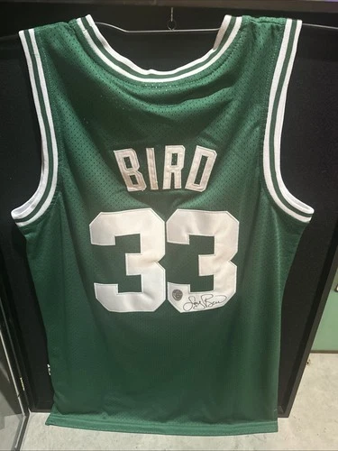 Larry Bird Boston Signed Green Basketball Jersey Bird Authentic Guaranteed