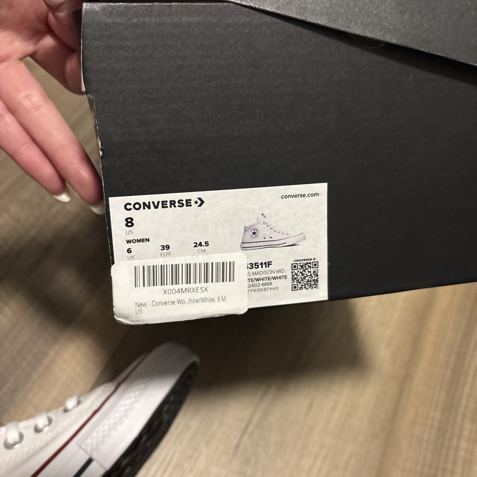 Brand New With Slightly Damaged Box Converse Size 8 WMMS White Madison Mid thumbnail 8