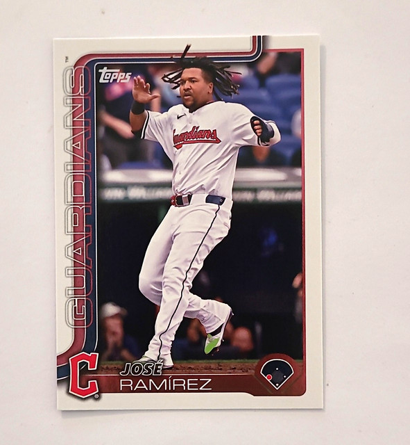 Topps 2025 Series 1 #77 Jose Ramirez Cleveland Guardians MLB Baseball Card