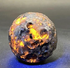 50mm Yooperlite Moon Meteorite Ornament Flame Color under UV Light  Crystal Gift
