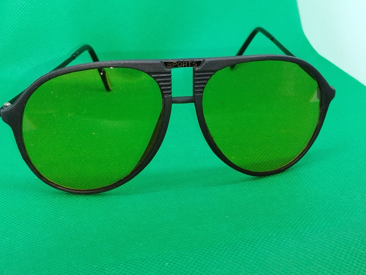 Vtg Sports 80s 90s Yellow Lens Aviator Sunglasses | eBay