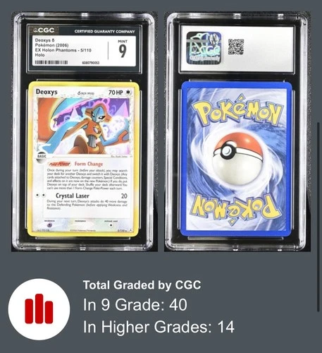Deoxys Delta Species Normal Forme 5/110 Holon Phantoms Holo Rare 2006 CGC 9 MINT