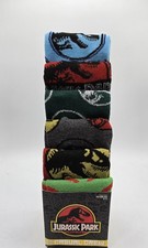 NEW JURASSIC PARK Socks 6pk Casual Crew Mens sz 8-12