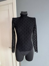 body elisabetta franchi con nero trasparente taglia 44