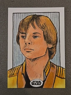 2018 Topps Star Wars Finest Sketch Card "LUKE" by Legendary MARSHA PARKINS - Image 1 of 2